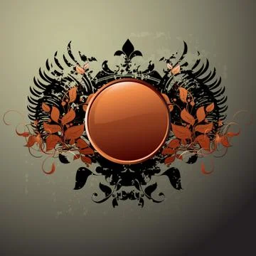 Ornamental shield Illustrazione stock