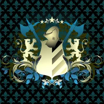 Ornamental shield Stock Illustration