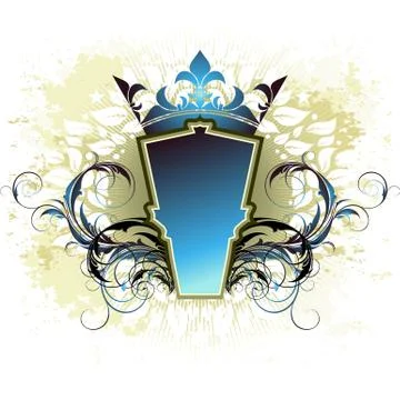 Ornamental shield Stock Illustration