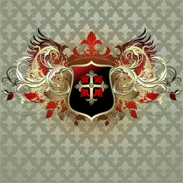 Ornamental shield Stock Illustration