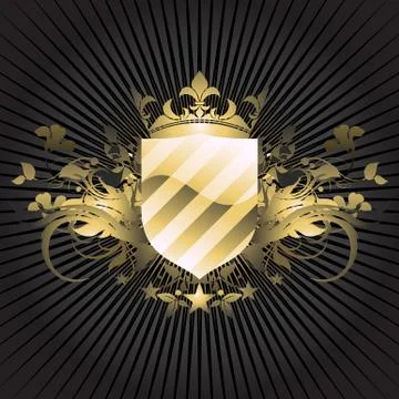 Ornamental shield Stock Illustration