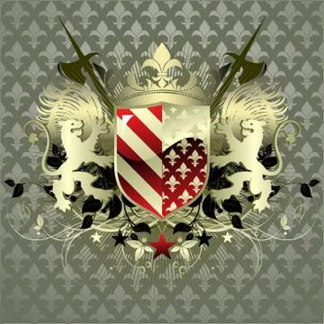 Ornamental shield Stock Illustration