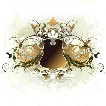 Ornamental shield Stock Illustration