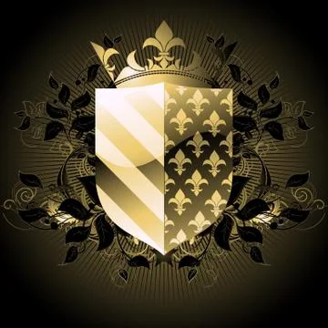 Ornamental shield Illustrazione stock