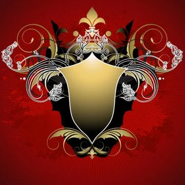 Ornamental shield Illustrazione stock