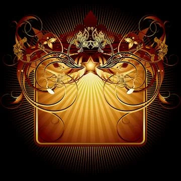 Ornamental shield Stock Illustration