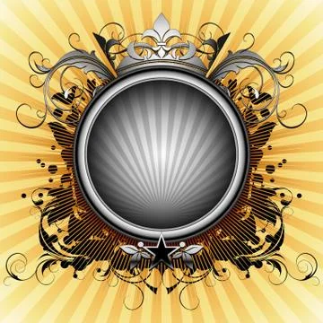 Ornamental shield Stock Illustration