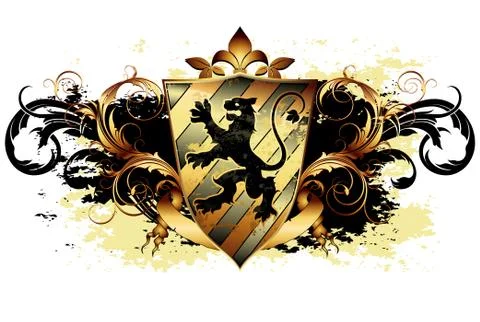 Ornamental shield Stock Illustration