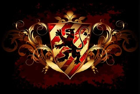 Ornamental shield Stock Illustration