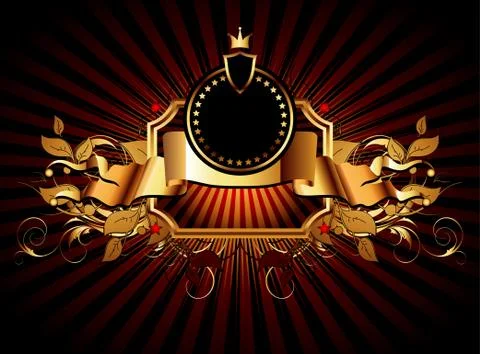 Ornamental shield Stock Illustration