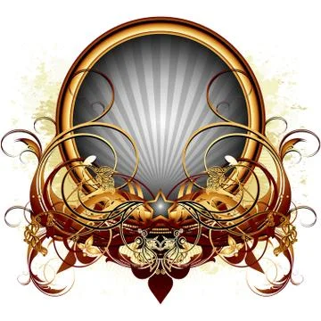 Ornamental shield Stock Illustration