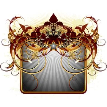 Ornamental shield Stock Illustration