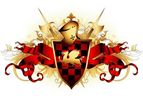 Ornamental shield Stock Illustration