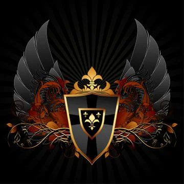 Ornamental shield Ilustração Stock