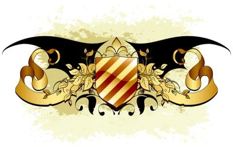 Ornamental shield Stock Illustration