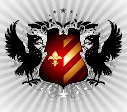 Ornamental shield Stock Illustration