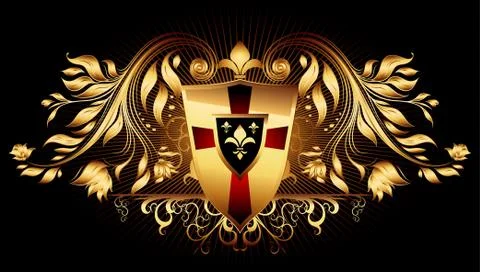 Ornamental shield Stock Illustration