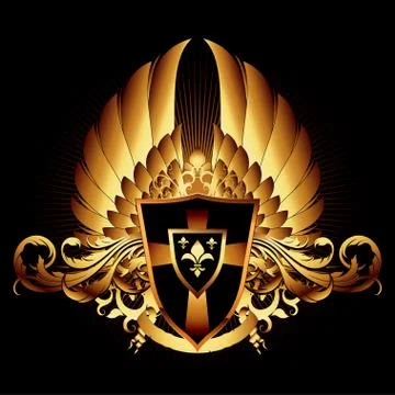 Ornamental shield Stock Illustration