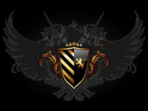 Ornamental shield Stock Illustration