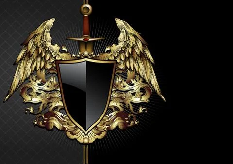 Ornamental shield Stock Illustration