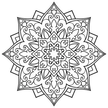 Ornamental simple mandala. Stock Illustration