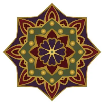 Ornamental simple mandala. Stock Illustration