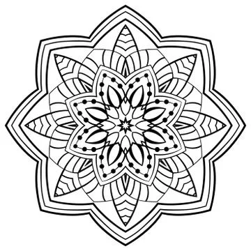 Ornamental simple mandala. Stock Illustration
