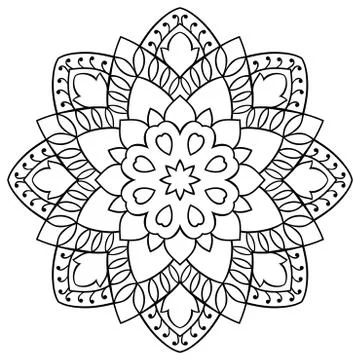 Ornamental simple mandala. Stock Illustration