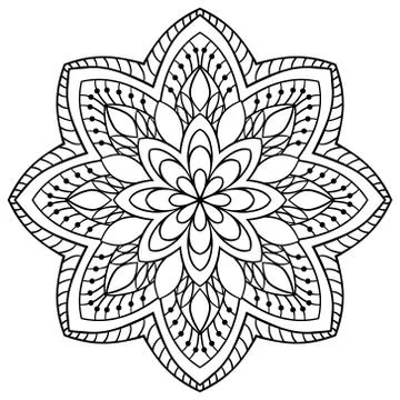 Ornamental simple mandala. Stock Illustration