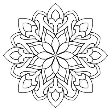 Ornamental simple mandala. Stock Illustration