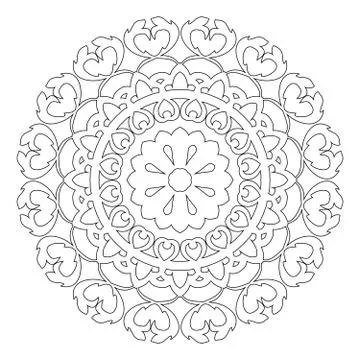 Ornamental simple mandala. Stock Illustration