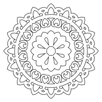 Ornamental simple mandala. Stock Illustration