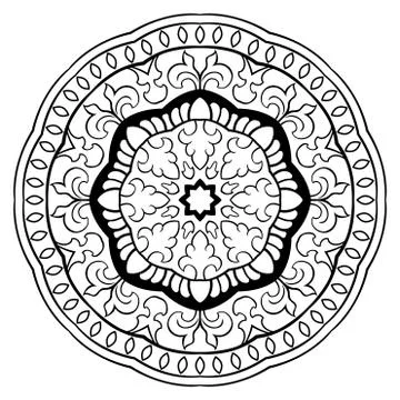 Ornamental simple mandala. Stock Illustration