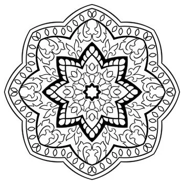 Ornamental simple mandala. Stock Illustration