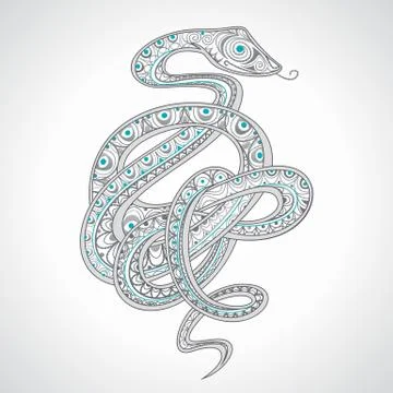 Ornamental snake Stock Illustration