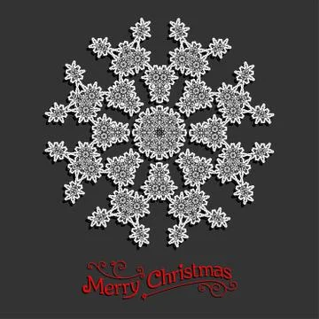 Ornamental snowflake Stock Illustration
