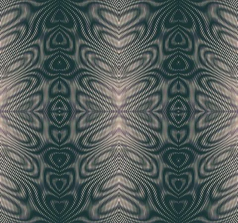 Ornamental striped abstract vector texture of lines in monochrome halftones. Stock Illustration
