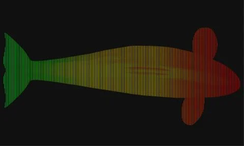 Ornamental structural design of Whale. 3D illustration Stock Illustration