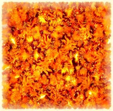 Ornamental structure pattern. Floral ornament background, orange color. Illustrazione stock