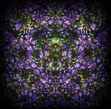 Ornamental structure pattern. Violet floral ornament background. Illustrazione stock