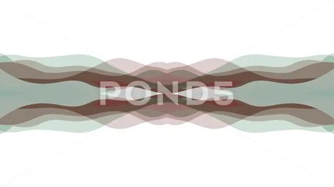 Ornamental symmetrical soft color waves shape pattern illustration background Stock Illustration
