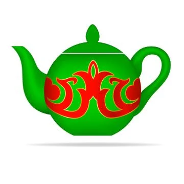 Ornamental teapot Stock Illustration