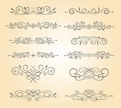 Ornamental text divider Stock Illustration