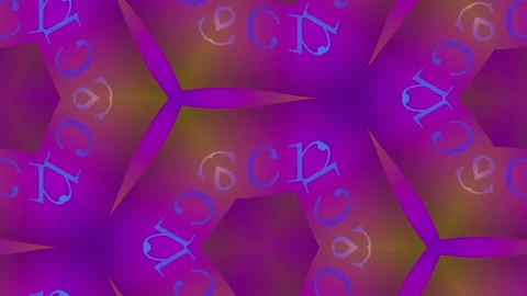 Ornamental typographic kaleidoscope loop with rich geometric textile pattern Stock Footage 336507328