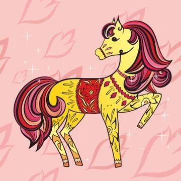 Ornamental Vector Horse Stock Illustration