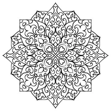 Ornamental vector mandala. Stock Illustration