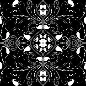 Ornamental vector paisley seamless pattern. Illustrazione stock