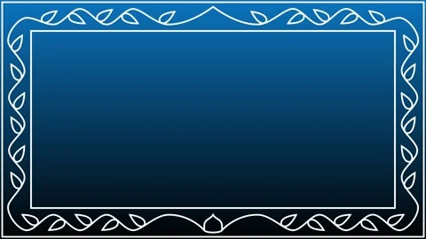 Ornamental white leaf frame with animated floral vine border and retro video. Stock Footage 339093757