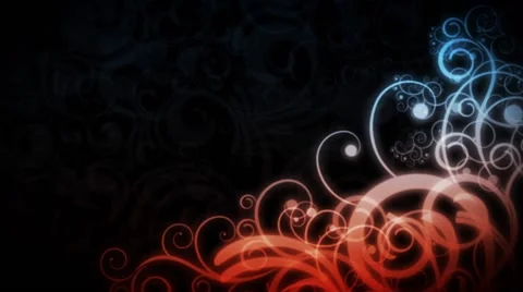 Ornamented background, black background Stock Footage 48793702