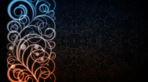 Ornamented background, black background Stock Footage 48802054